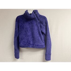 All in Motion Girls Mock Neck Sherpa Fleece Pullover Sweatshirt Purple Size M7/8